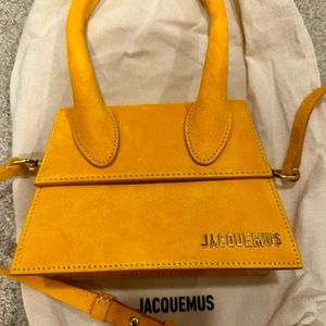 Orange JACQUEMUS Le Chiquito Moyen Suede Bag